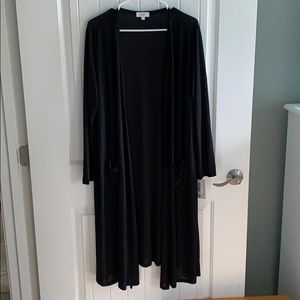 Lularoe NWT black slinky Sarah cardigan size Lg